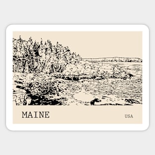 Maine USA Sticker